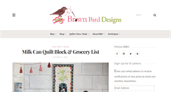 Desktop Screenshot of brownbirddesignsquilts.com